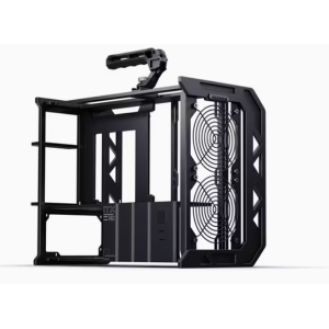  Black Full Tower Computer Case Aluminum Alloy with Tempered Glass and USB Black Side Panel for PC &Server in Stock